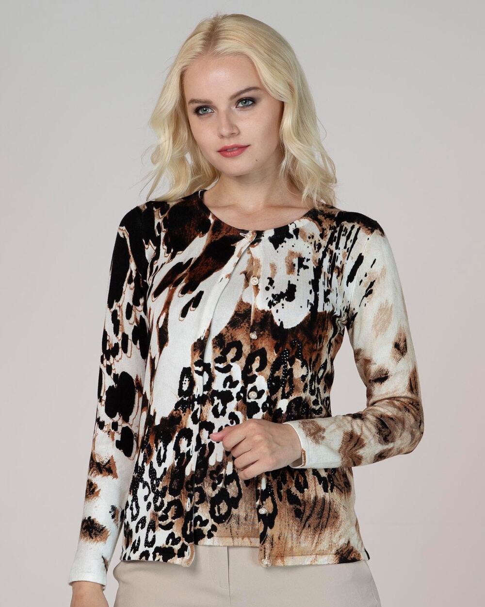Women Cheetah Print Sweater Set Sz. Med NWOT Passioni Brand 2 in one Sweater Set